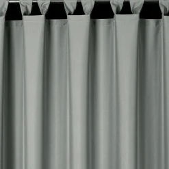 Tekstylia Zewnętrzne|Firany, Zasłony I Akcesoria|Eurofirany Zasłona na taras z szelkami na rzepy srebrna GARDEN 155x220 cm