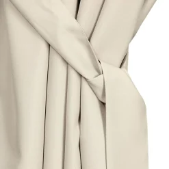 Eurofirany Zasłona na taras z szelkami na rzepy jasnobeżowa GARDEN 155x220 cm