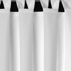 Eurofirany Zasłona na taras z szelkami na rzepy biała GARDEN 155x220 cm