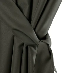 Tekstylia Zewnętrzne|Firany, Zasłony I Akcesoria|Eurofirany Zasłona na taras z szelkami na rzepy grafitowa GARDEN 155x220 cm