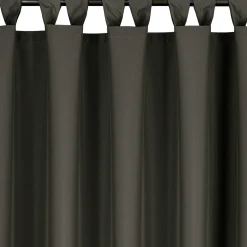 Tekstylia Zewnętrzne|Firany, Zasłony I Akcesoria|Eurofirany Zasłona na taras z szelkami na rzepy grafitowa GARDEN 155x220 cm