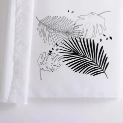 Akcesoria Łazienkowe|Akcesoria Łazienkowe|inny Zasłona prysznicowa w czarne liście ROSA 180x180 cm