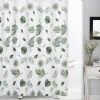 inny Zasłona prysznicowa w zielone liście ROSA 180x180 cm