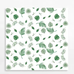 inny Zasłona prysznicowa w zielone liście ROSA 180x180 cm