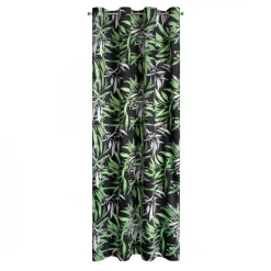 PIERRE CARDIN Zasłona welurowa czarno-zielona ZOJA 140x250 cm