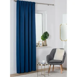 Firany, Zasłony I Akcesoria| Zasłona z taśmą granatowa blockout ECLIPSE 140x260 cm