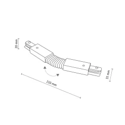 Szynoprzewody|TK Tomasz Krywult Złącze elastyczne do szynoprzewodu czarne TRACER