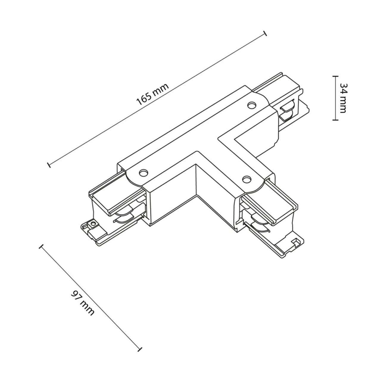 Szynoprzewody|TK Tomasz Krywult Złącze typu T 3-obwodowe do szynoprzewodu czarne TRACER