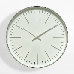 inny Zegar ścienny biało-srebrny 50,8 cm