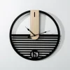 Zegary|inny Zegar na ścianę czarno-brązowy 50 cm