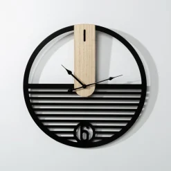 Zegary|inny Zegar na ścianę czarno-brązowy 50 cm