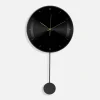 inny Zegar na ścianę z wahadłem czarny 30x58 cm