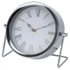 Zegar stołowy srebrny 16 cm
