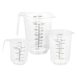 Zestaw 3 dzbanków z miarką