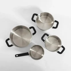 Garnki, Patelnie I Pokrywki|inny Zestaw 4 garnków ze stali nierdzewnej srebrny NERO