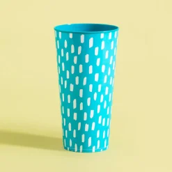 inny Zestaw 4 kubków plastikowych niebieski 400 ml