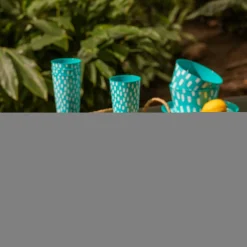 inny Zestaw 4 kubków plastikowych niebieski 400 ml