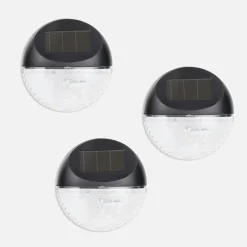 Zumaline Zestaw 3 lampek solarnych LED czarnych IP44