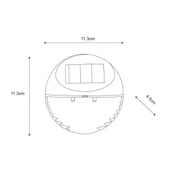 Zumaline Zestaw 3 lampek solarnych LED czarnych IP44