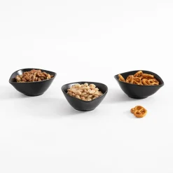 Miski, Patery I Półmiski|inny Zestaw 3 miseczek do serwowania CZARNA ŁEZKA 130 ml