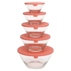 Miski, Patery I Półmiski| Zestaw 5 misek z pokrywkami MIX