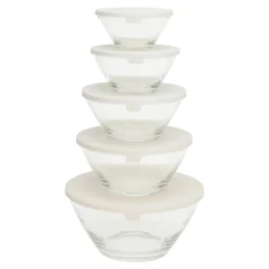 Miski, Patery I Półmiski| Zestaw 5 misek z pokrywkami MIX