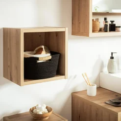 inny Zestaw 3 półek wiszących do łazienki dąb artisan LADAMA