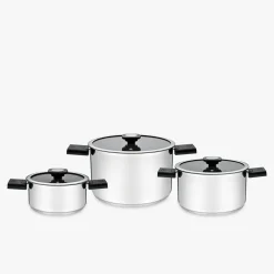 inny Zestaw 3 stalowych garnków na gaz i indukcję KATO