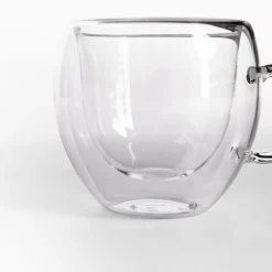 inny Zestaw 2 szklanek termicznych z podwójną ścianką z uchem 80 ml