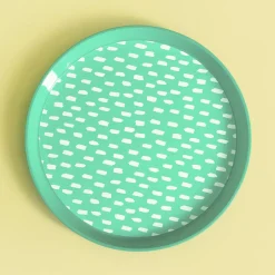 inny Zestaw 4 talerzy plastikowych zielony, 21 cm