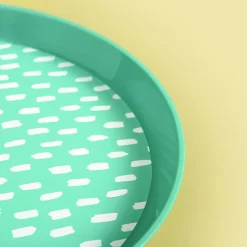 inny Zestaw 4 talerzy plastikowych zielony, 21 cm