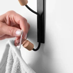 inny Zestaw 2 wieszaków czarnych na drzwi