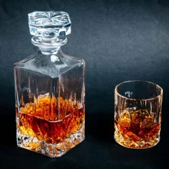 Szklanki I Kubki|Dzbanki I Karafki| Zestaw do whisky OPERA 6 szklanek + karafka