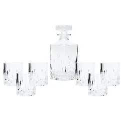 Szklanki I Kubki|Dzbanki I Karafki| Zestaw do whisky OPERA 6 szklanek + karafka