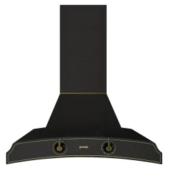 Gorenje Zestaw retro czarny CLASSICO – piekarnik, płyta gazowa, okap