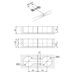 Akcesoria Do Blatów|inny Zestaw montażowy do łączenia blatów KAMPO QUICK
