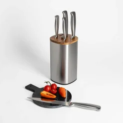 Noże I Deski Do Krojenia|Prima Cucina Zestaw noży w stalowym bloku FARO 6 el.