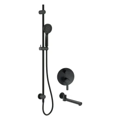 Umywalki I Baterie|Umywalki I Baterie|Deante Zestaw prysznicowy podtynkowy z wylewką wannową NAC N9QA nero ARNIKA