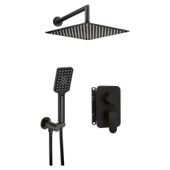 Umywalki I Baterie|Umywalki I Baterie|Deante Zestaw prysznicowy podtynkowy mieszacz typu BOX nero ALPINIA