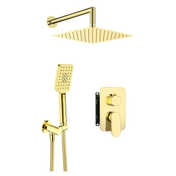 Deante Zestaw prysznicowy podtynkowy mieszacz typu BOX złoty ALPINIA