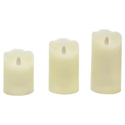 Zestaw świec LED białe, 3 sztuki