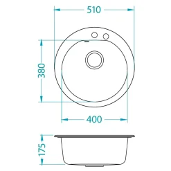 Alveus Zlewozmywak ASPEN 10 czarny