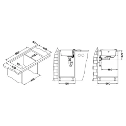 Alveus Zlewozmywak CANTO 30 czarny