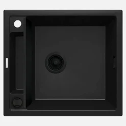Deante Zlewozmywak granitowy 1-komorowy MAGNETIC ZRM N103 czarny mat