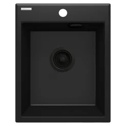 Zlewozmywaki|Deante Zlewozmywak granitowy 1-komorowy czarny ERIDAN