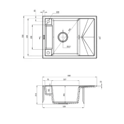 Zlewozmywaki|Deante Zlewozmywak granitowy 1-komorowy MAGNETIC ZRM N11A czarny mat