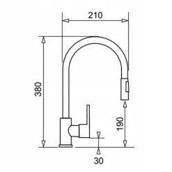 ZHEF Zlewozmywak HEROS 79x50 cm lewy z baterią IDEA i czarnymi akcesoriami