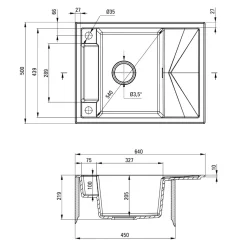 Zlewozmywaki|Deante Zlewozmywak MAGNETIC ZRM G11A grafit metalik