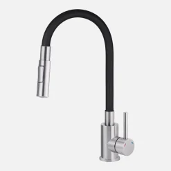 Deante Zlewozmywak stalowy SOUL 63x50 SATYNA z baterią wielofunkcyjną LUNO