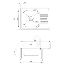 Zlewozmywaki|Deante Zlewozmywak XYLO ZEX 011A